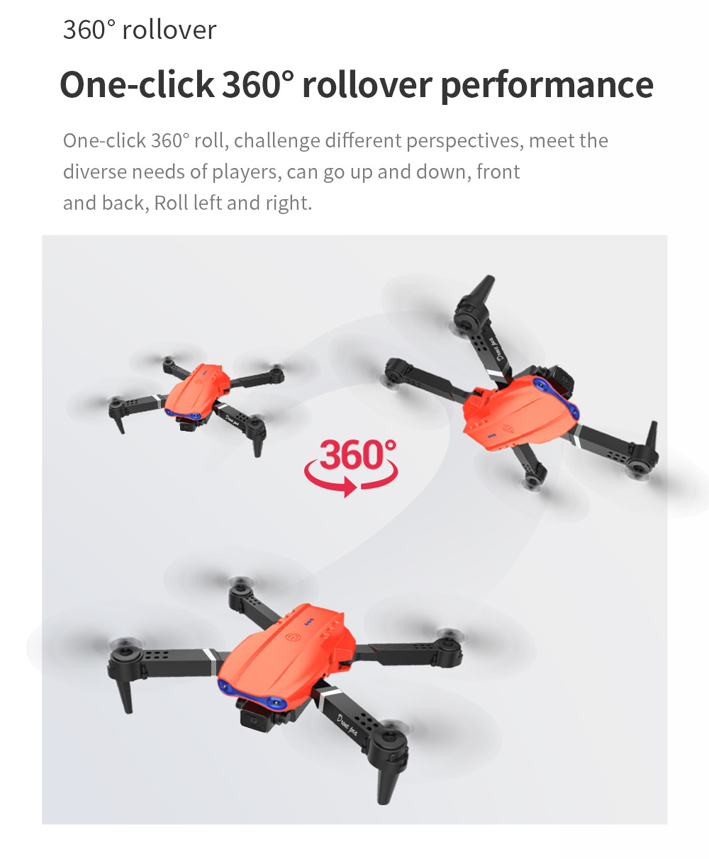 The Battery Configuration Of The E99 Smart Camera Drone Features Real-time Image Transmission From A Single Camera. It Has One-click Touch And Landing Functions. This Is A Foldable Remote-controlled D - Image 8